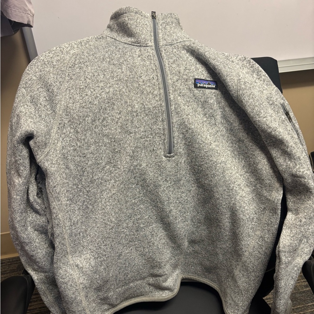 Patagonia Gray Zip Up Sweater with Collar